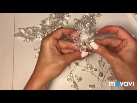 Видео: Бисероплетение.  Свадебные аксессуары 🌺.  DIY Bridal hair accessories 🌺. Diadema de bode