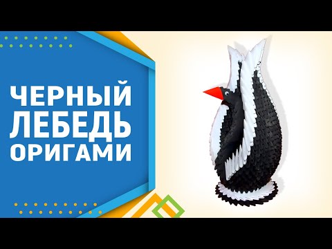 Видео: Лебедь в черном. Как сделать лебедя из модулей оригами. Модульное оригами для начинающих.