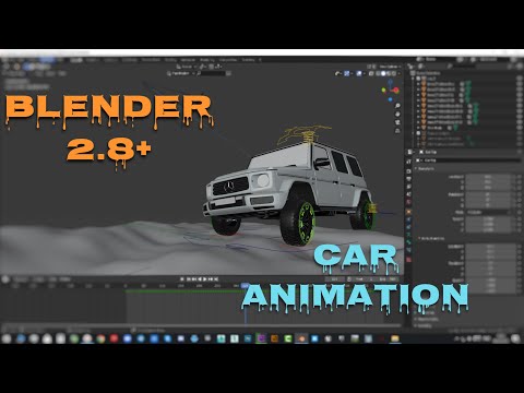 Видео: Анимация движения и риг автомобиля в Blender 2.8+/Motion animation and rig of the car in Blender 2.8