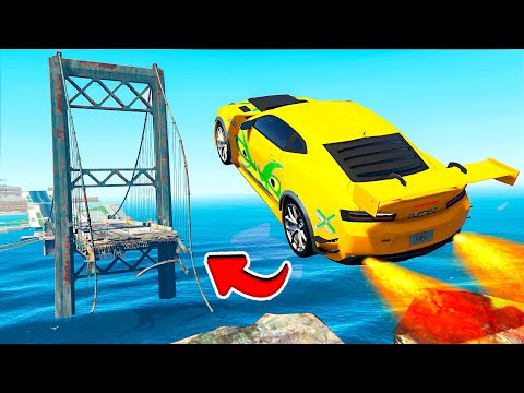 Видео: КАК ПЕРЕПРЫГНУТЬ СЛОМАННЫЙ МОСТ НА ЧИТ МАШИНЕ ЭКСПЕРИМЕНТ в ГТА 5 МОДЫ! ОБЗОР МОДА в GTA 5 ВИДЕО