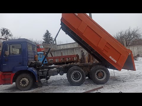 Видео: маз+ман.долгожданный выезд с гаража