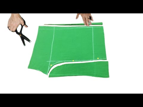 Видео: ПРОЕКТ СУПЕР СТИЧ 💥 Очень простой раскрой и пошив юбки-шорт, используя всего 50 см ткани.