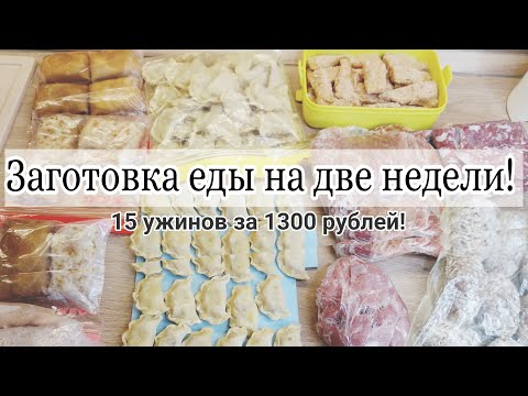 Видео: Заготовка еды на две недели! Экономное меню! Заготовка полуфабрикатов! Домашние полуфабрикаты!