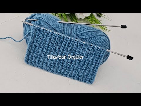 Видео: Простой узор для вязания в два ряда 🧶 Узор для шарфа, берета, жилета и кардигана