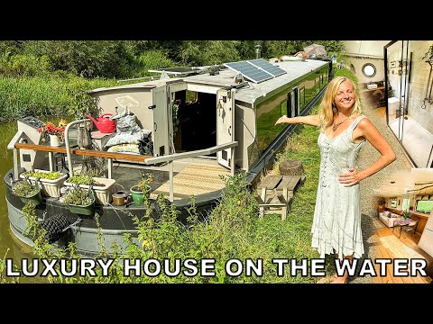 Видео: Она постоянно живет на лодке, которую сама построила