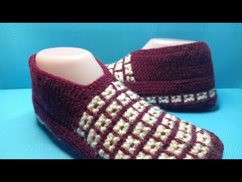 Видео: #929 ✅ СЛЕДКИ С ПОДОШВОЙ БЕЗ ШВА / ДОМАШНИЕ ТАПОЧКИ СПИЦАМИ 🌟