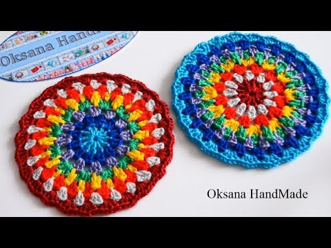 Видео: Подставки крючком. Мандала. Мастер класс. Crochet potholder