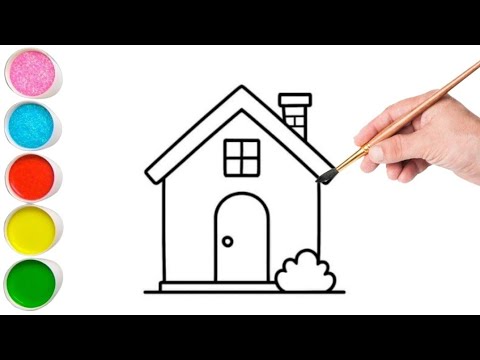 Видео: Как нарисовать красивый дом легко и поэтапно для детей и начинающих