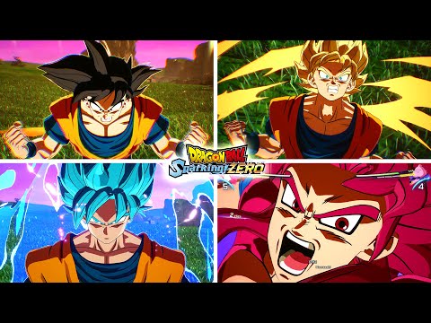 Видео: Dragon Ball: Sparking! Zero — все трансформации и суператаки Гоку (все дополнения)