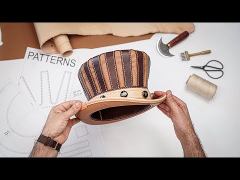 Видео: Научитесь делать кожаный цилиндр
