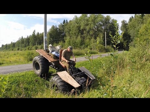Видео: Покатушки на вездеходе каракате, испытания на воде и по бездорожью, первая поломка