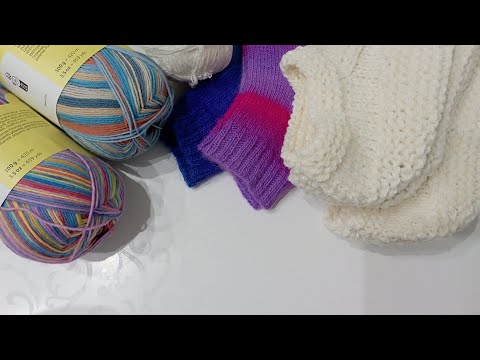 Видео: Готовые работы, покупки, анонс новинки носочной пряжи