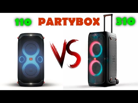 Видео: Сравнение JBL PARTYBOX 310 vs JBL PARTYBOX 110 караоке звук приложение управление тест колонка