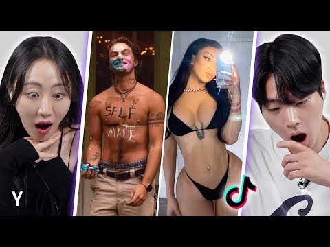 Видео: Корейский парень и девушка впервые реагируют на TikTok «Transgender Glow Up» | Y
