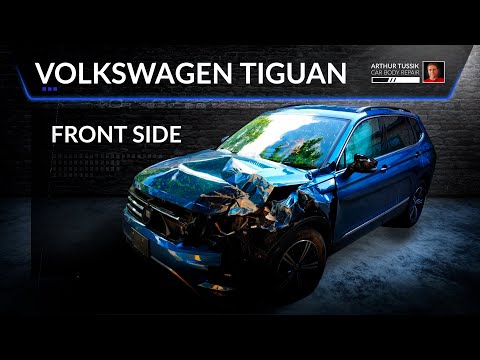 Видео: VolksWagen Tiguan 2. The front end repair. Ремонт переда.