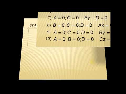 Видео: 09 Уравнение плоскости и прямой
