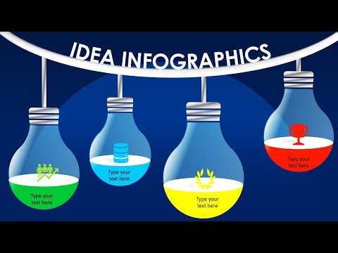 Видео: Дизайн слайда с инфографикой «Лампочка» в PowerPoint/Идея слайда с инфографикой