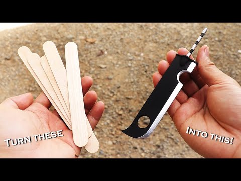 Видео: Изготовление меча Забуза (Кубикирибочо) из палочек от мороженого - НАРУТО