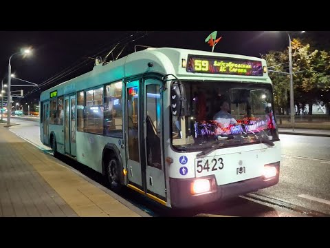 Видео: Тралейбус Мінска АКСМ-32102, парк. №5423, маршрут №37 (30.08.2025)