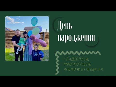 Видео: Святкуємо День народження Варі🎉 посадка квітів у горщики: гладіолуси, анемони, ранункулюси 🌺