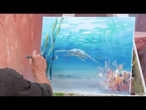 Видео: Нарисуйте подводную сцену за 10 минут
