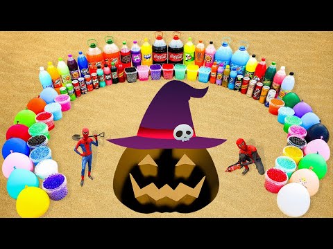 Видео: Как сделать ведьмину шляпу из тыквы на Хэллоуин с помощью Orbeez, Big Fanta, Mtn Dew, Coca Cola и...