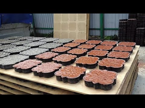 Видео: Как делать тротуарную плитку, состав бетона, формовка, вибростол