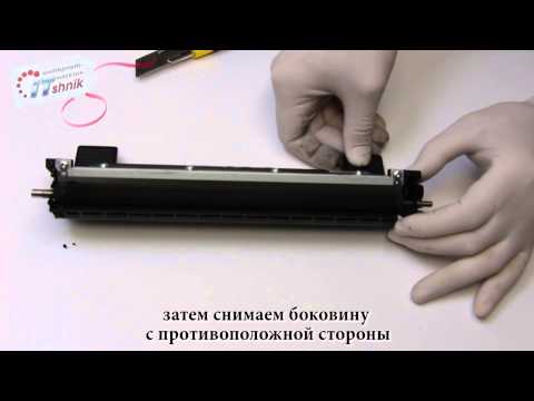 Видео: Заправка картриджа Brother TN-1075, TN1095 HL-1112, DCP-1512, MFC-1815 Refill cartridgeTN-1000, 1030