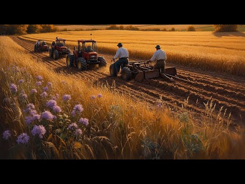 Видео: Опасный момент случился, когда находился на лестнице! Осенняя вспашка земли !