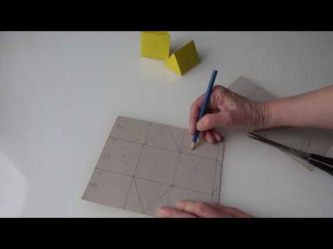 Видео: Призма треугольная из картона