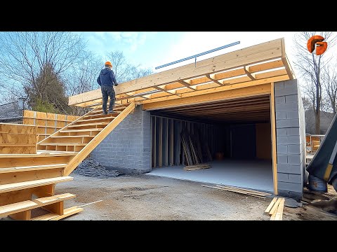 Видео: Couple Builds Dream Garage for $5000 in 31 Days | Start to Finish DIY Build by @Мы и природа We and nature