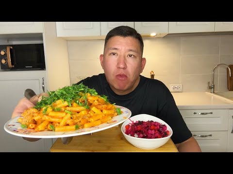 Видео: МУКБАНГ МОИ ФИРМЕННЫЕ РОЖКИ😍😄 ВИНЕГРЕТ Mukbang не асмр  #мукбанг #макароны #винегрет 