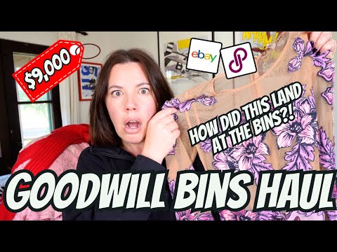 Видео: НЕВЕРОЯТНЫЕ находки на аукционе Goodwill стоимостью 9000 долларов для перепродажи на Poshmark и E...