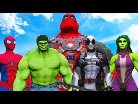 Видео: дэдпул и халк, человек-паук и женщина-халк против халкпула