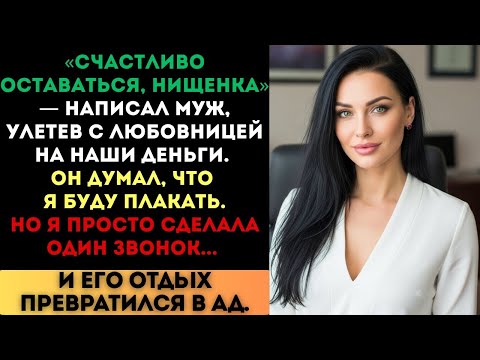 Видео: «Счастливо оставаться, нищенка», — написал муж. Я сделала один звонок, и его отдых обернулся адом...