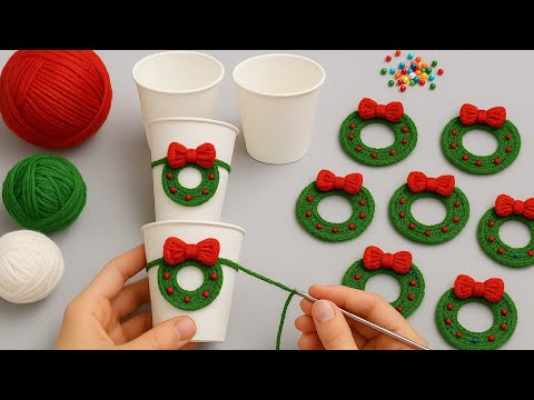 Видео: ВАУ, ОТЛИЧНЫЕ РОЖДЕСТВЕНСКИЕ ИДЕИ!😍 Посмотрите, что я сделала с пластиковыми стаканчиками, найден...