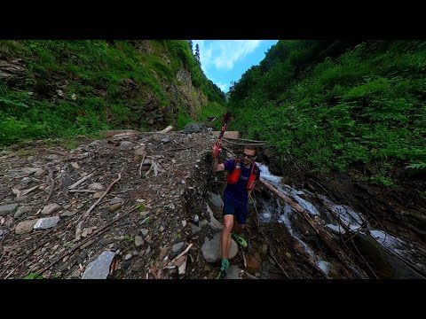 Видео: Трейлраннинг в Красной Поляне - бегу в кулуар Фермерского ручья