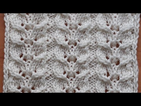 Видео: Красивый ажурный узор спицами для кардигана, платья, жакета, джемпера.