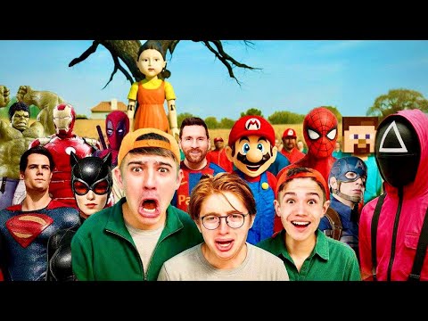 Видео: МЫ ПОПАЛИ В SQUID GAME С САМЫМИ ИЗВЕСТНЫМИ ГЕРОЯМИ!