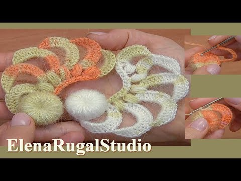 Видео: ОЧЕНЬ красивый элемент с ЯГОДКОЙ, связанный КРЮЧКОМ Урок 40