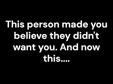 Видео: Этот человек заставил тебя поверить, что ты ему не нужен, а теперь еще и это