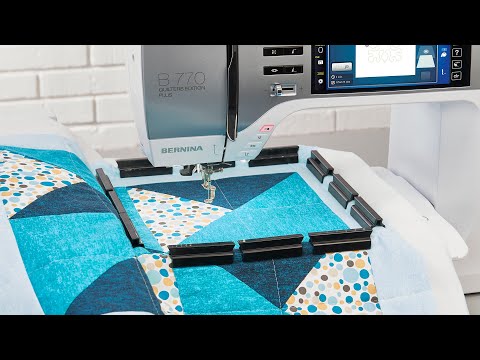 Видео: Стегание в пяльцах с зажимными пяльцами BERNINA Medium