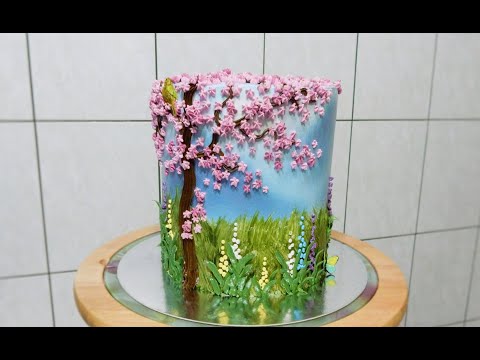 Видео: Торт  ВЕСЕННЯЯ КАРТИНА  от SWEET BEAUTY СЛАДКАЯ КРАСОТА , Spring Cake Decoration