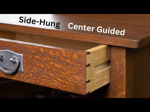 Видео: Как сделать ящики с боковыми направляющими и центральной направляющей в стиле Stickley для проект...