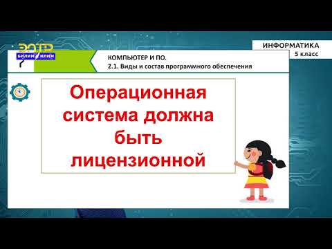 Видео: 7-класс | Информатика | Виды и состав ПО