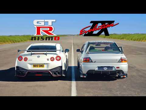 Видео: СЫРОЙ против УЛУЧШЕННОГО. ТЮНИРОВАННЫЙ NISMO GTR против ТЮНИРОВАННОГО EVO 9