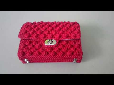 Видео: Как связать крючком сумку в стиле Шанель. Часть 1