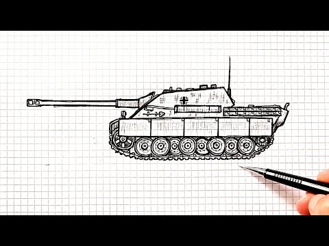 Видео: Как нарисовать Танк по клеточкам | Уроки рисования
