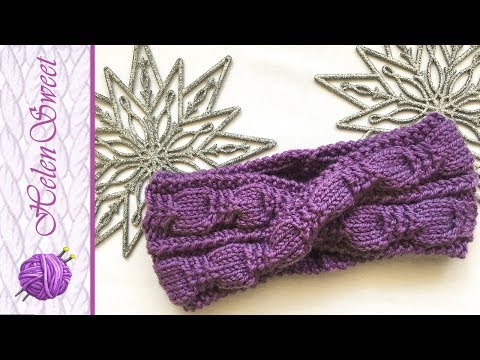 Видео: Вязаная повязка на голову | МК