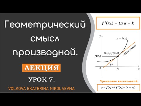 Видео: Геометрический смысл производной. Урок 7.